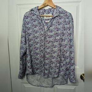 Grayson Frank & Eileen Womens Top SIze 02 Floral Long Sleeve Button Small